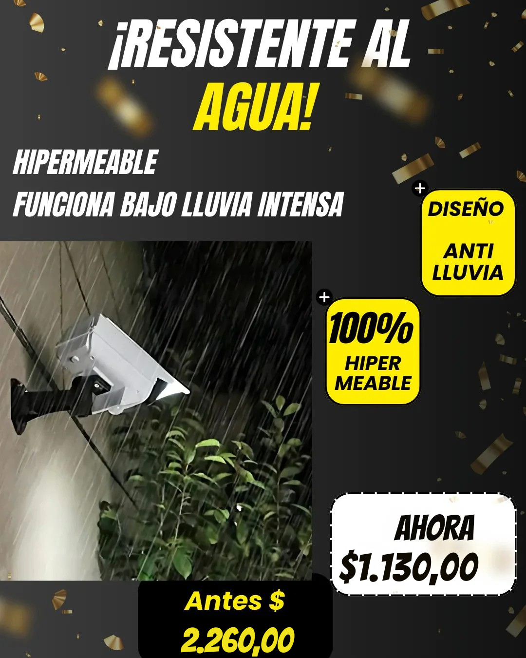 NightGuard LED™ - Panel Solar - 180W Luz Fría IP65