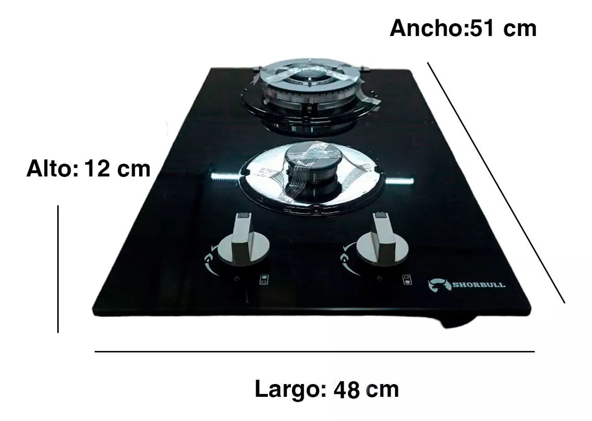 Parrilla 2 Quemadores Vidrio + Envio Gratis + Regalo