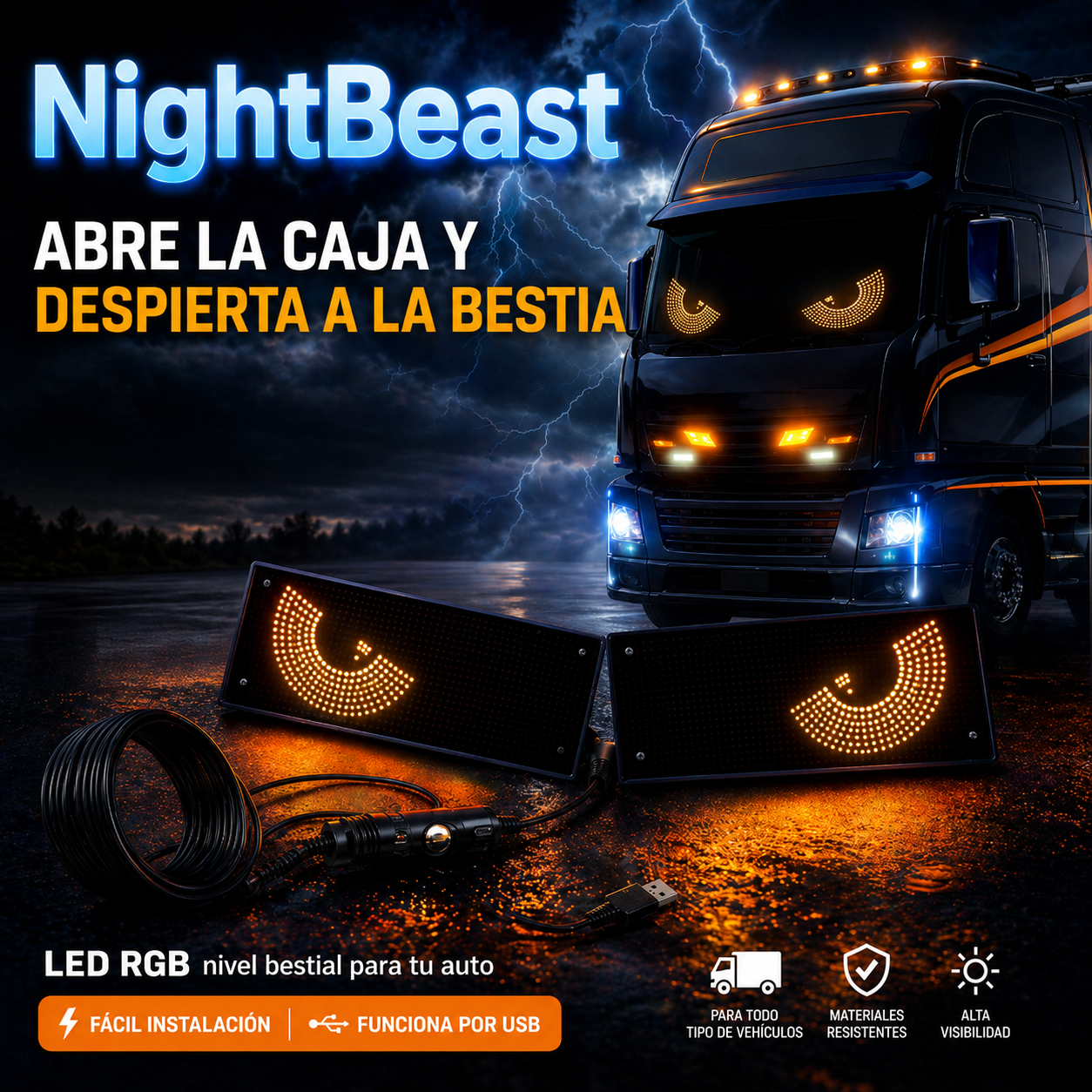NightBeast | Ojos LED Para Autos Legendarios + envio gratis + regalo