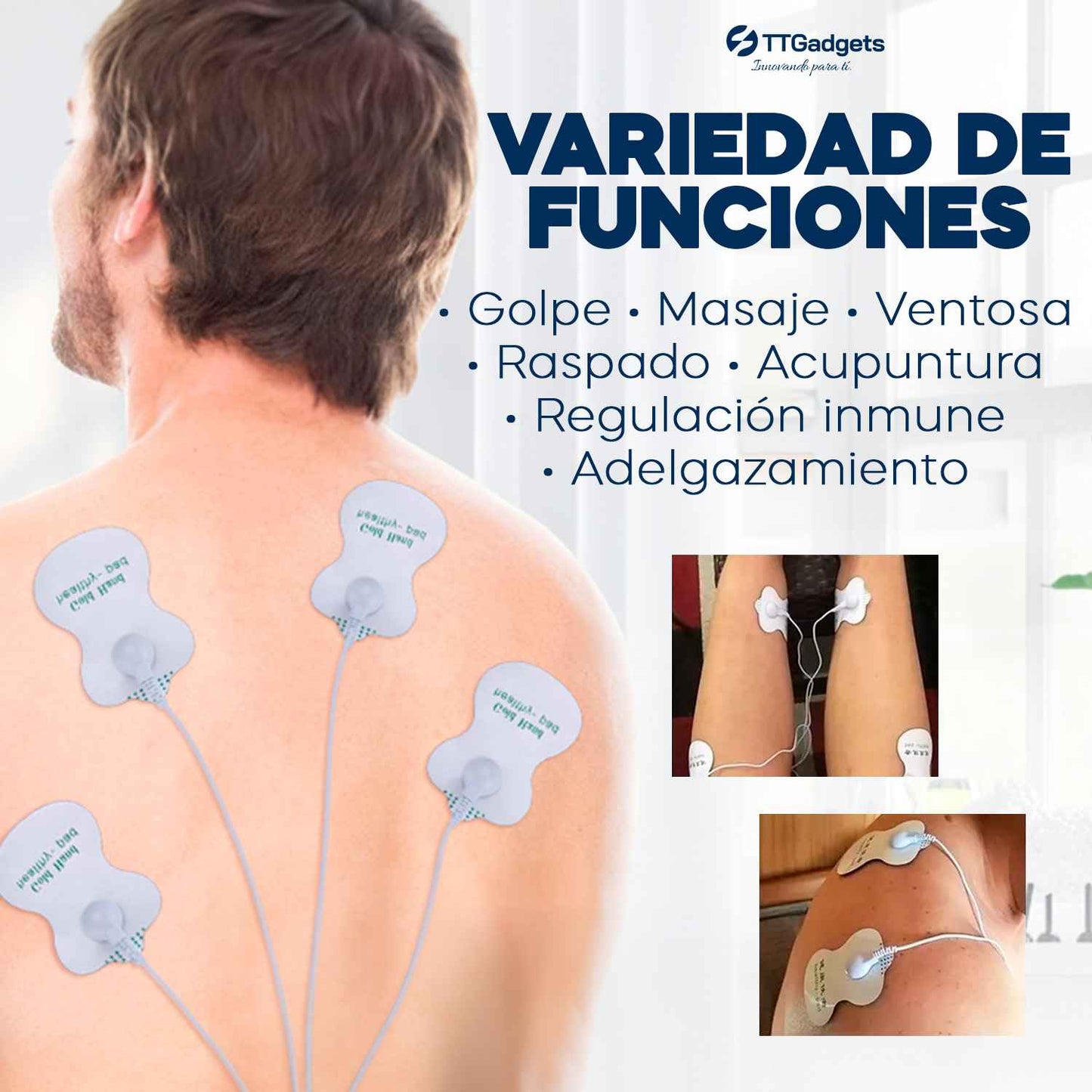 Electro Estimulador para Aliviar el Dolor con 8 modos para Todo el Cuerpo UltraHealthy® + Envio Gratis