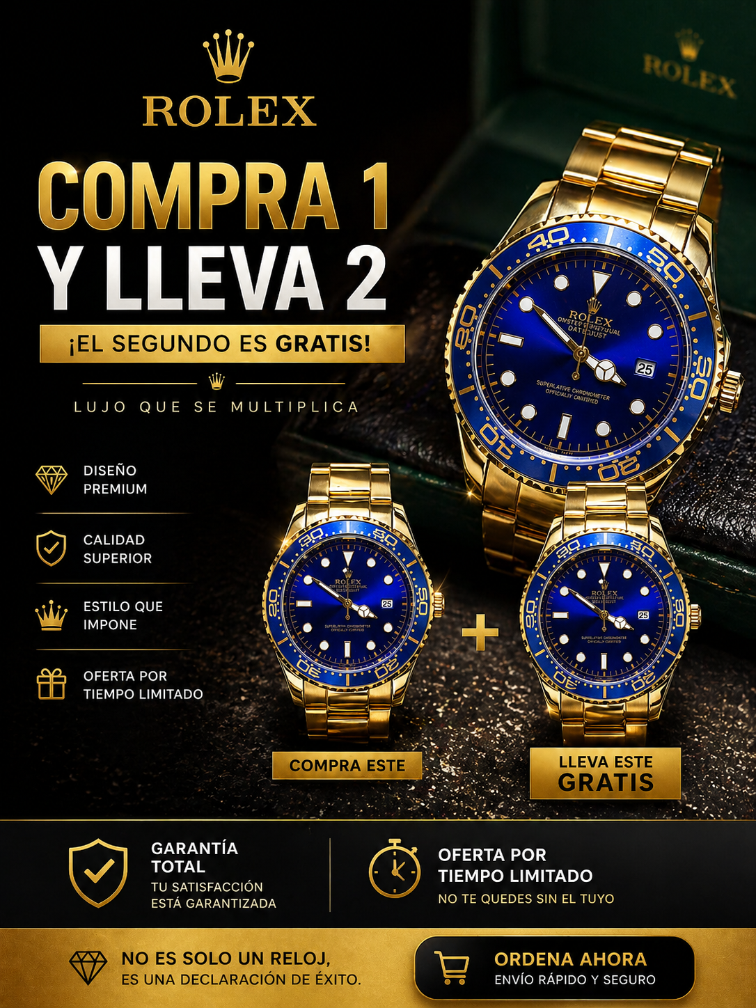 🔥 COMPRE 1 Y LLÉVESE 2 ROLEX IMPORTADOS🔥 + Envío Gratis