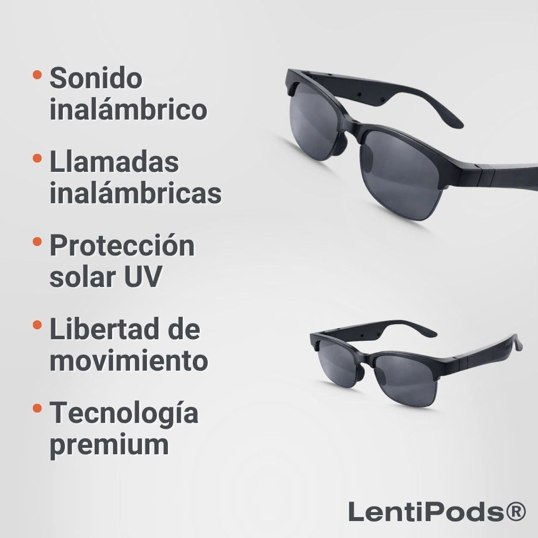 LentiPods® - Gafas De Sol Auriculares Inalámbricos + Envio Gratis + Regalo