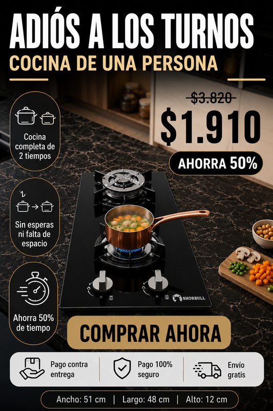 Parrilla 2 Quemadores Vidrio + Envio Gratis + Regalo