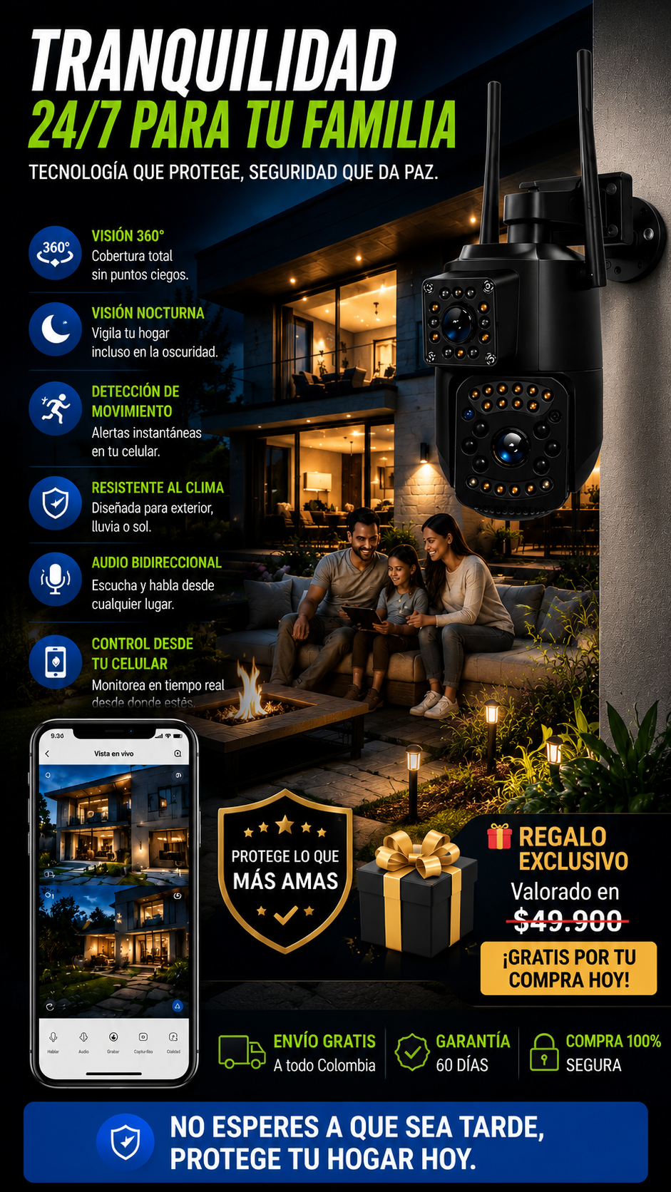 ¿Tu hogar está realmente protegido? La cámara que los ladrones detestan — visión 360°, alerta inmediata y control desde tu celular + Regalo🎁