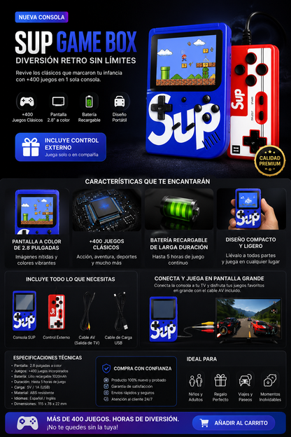 ArcadeBox Pro - Console Portátil + Regalo + Envio Gratis