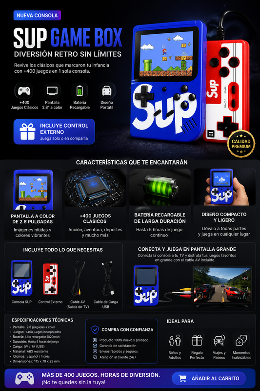 ArcadeBox Pro - Console Portátil + Regalo + Envio Gratis