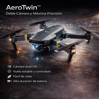 AeroTwin™ | Dron Camara Dual | Full Accesoríos + Envio Gratis
