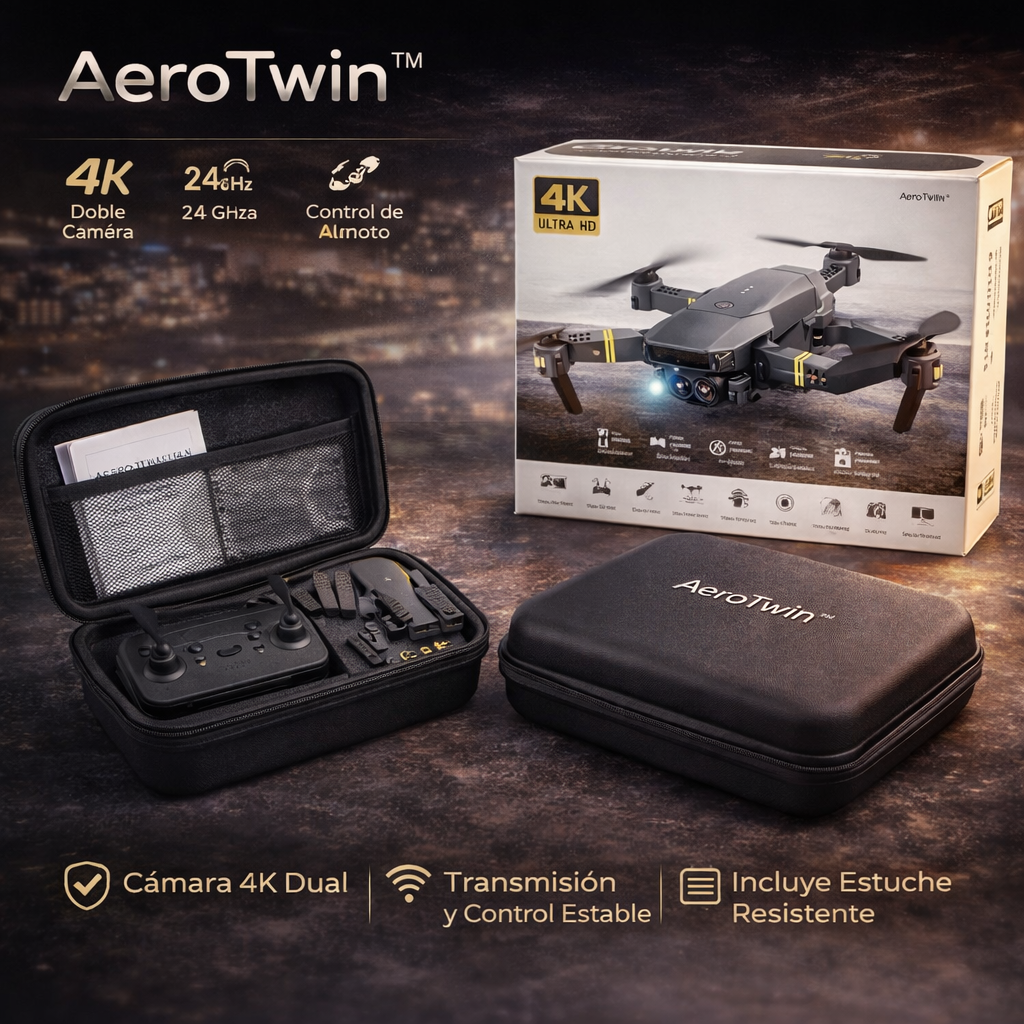 AeroTwin™ | Dron Camara Dual | Full Accesoríos + Envio Gratis