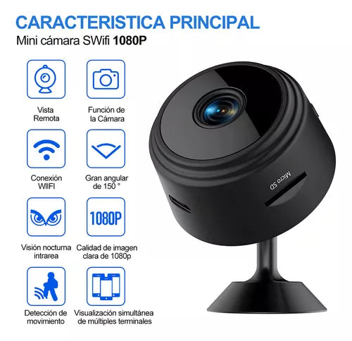 Mini Cámara Espía Full HD con Visión Nocturna – Discreta y Inalámbrica - Compre 1 y llévese 2