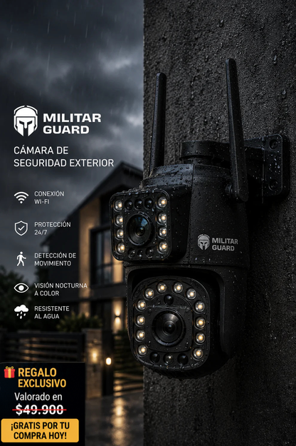 Militar Guard: Cámara de Seguridad - 2 en 1 + Regalo + Envio Gratis