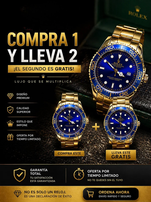 🔥 COMPRE 1 Y LLÉVESE 2 RELOJES LUJOSOS🔥 + Envío Gratis a todo México