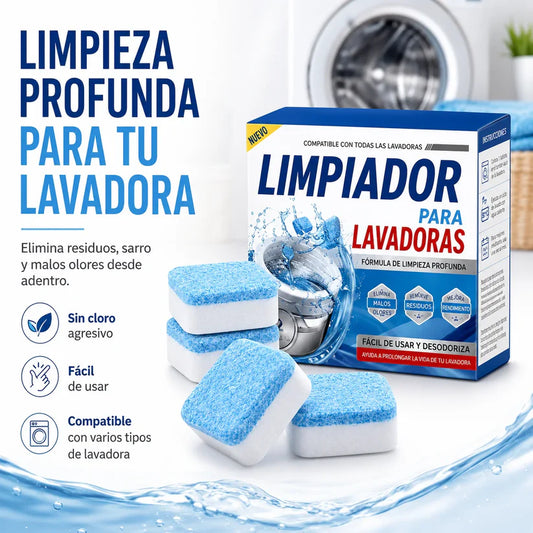 Kit 12 Pastillas Limpieza Profunda para Lavadora + Envio Gratis + Regalo