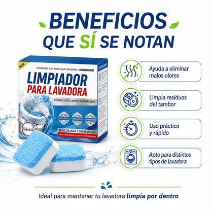 Kit 12 Pastillas Limpieza Profunda para Lavadora + Envio Gratis + Regalo