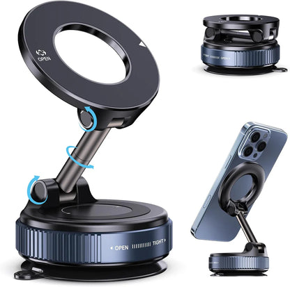 Soporte Magnético 360° con Ventosa – Fijación Súper Segura para Móvil