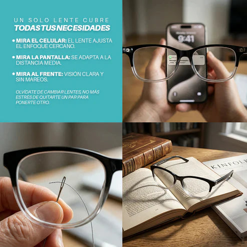 Lentes One Power™ | Un Solo Par Para Leer, Trabajar y Vivir Sin Interrupciones - Compre 1 y llévese 2