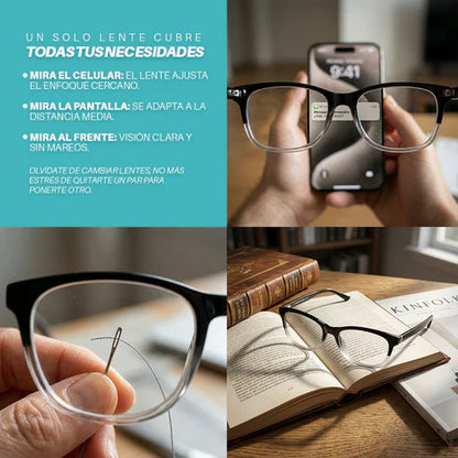 Lentes One Power™ | Un Solo Par Para Leer, Trabajar y Vivir Sin Interrupciones - Compre 1 y llévese 2